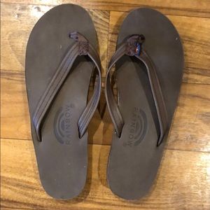 Double Layer Leather w Arch Support & Narrow Strap
